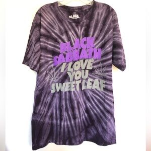 Black Sabbath I Love You Sweet Leaf Tie Dye T shirt